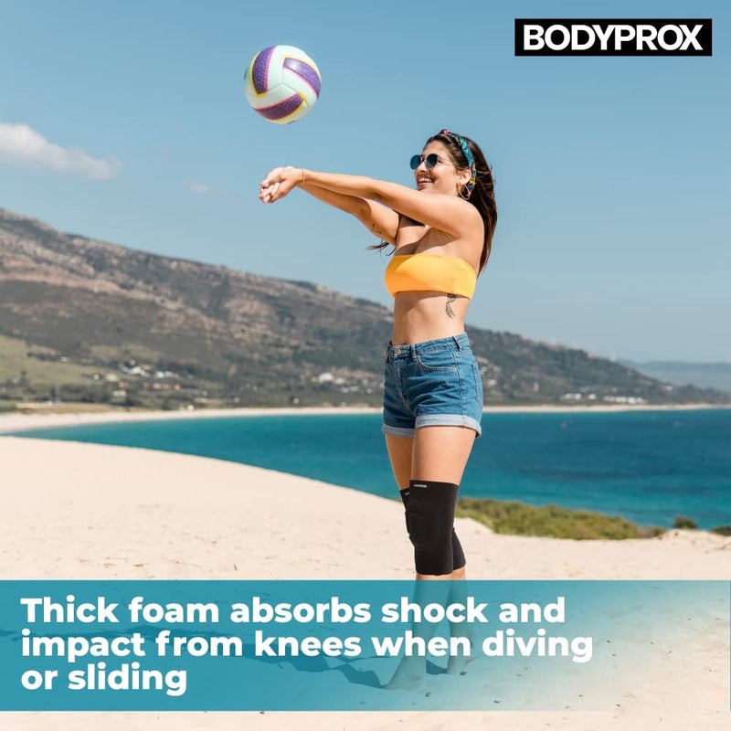 Bodyprox وسادات حماية الركبة من بودي بروكس، إسفنجة سميكة، سترة تجنب الاصطدام للركبة (كبير) - Image 5